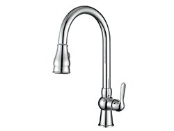 Chrome plated kitchen sink pull out kitchen faucet