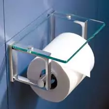 glass toilet paper holder